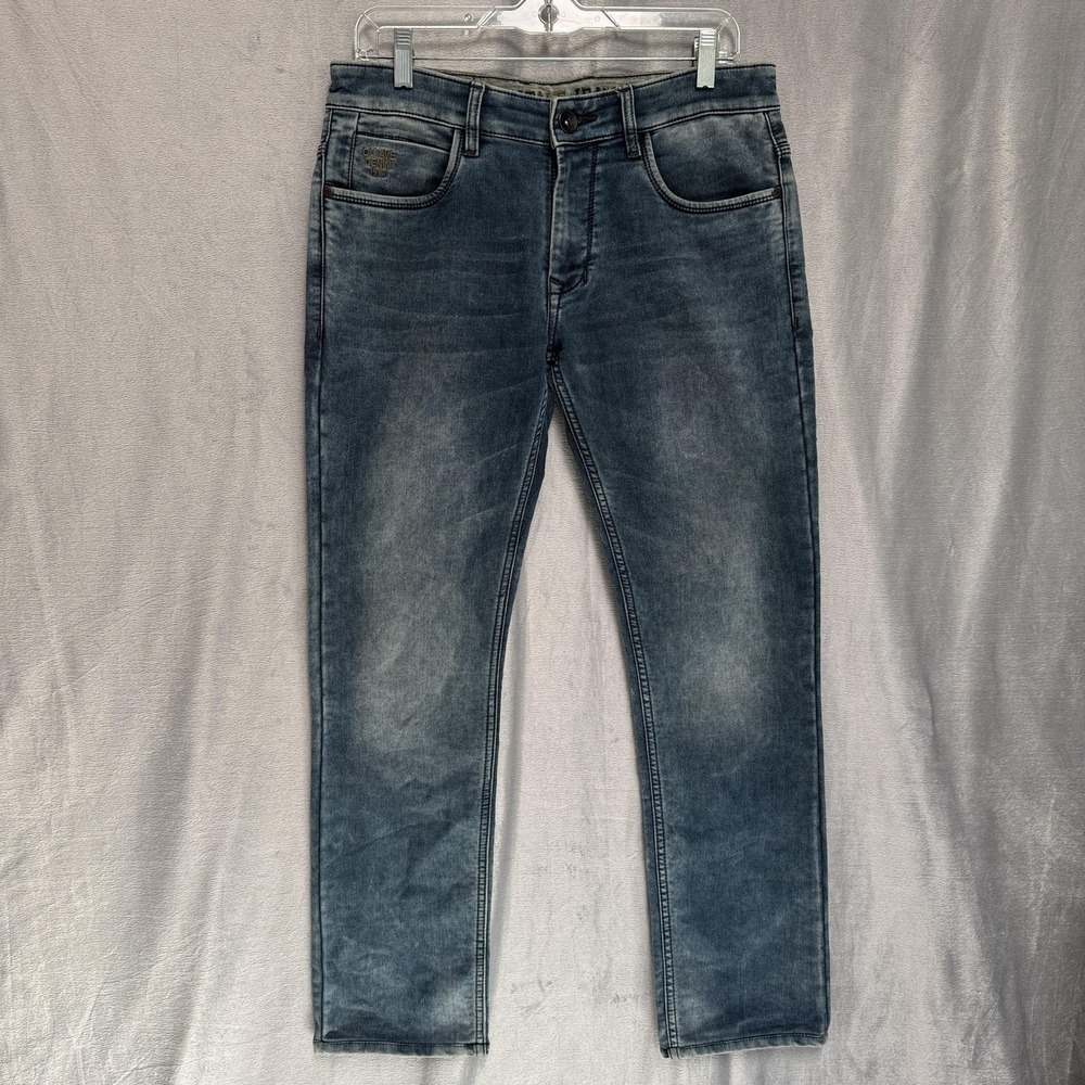 Octave Denim Jeans Mens 32 Blue Medium Wash Slim Fit Tapered Leg Stretch